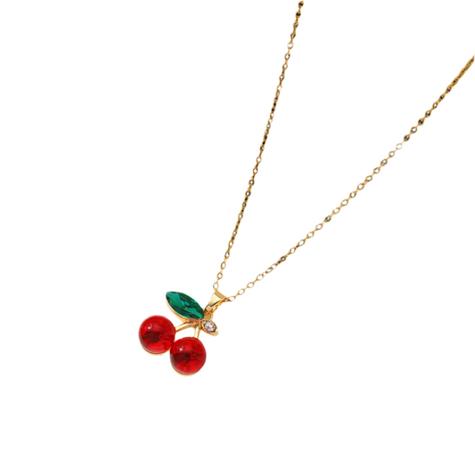 3D Cherry Necklace