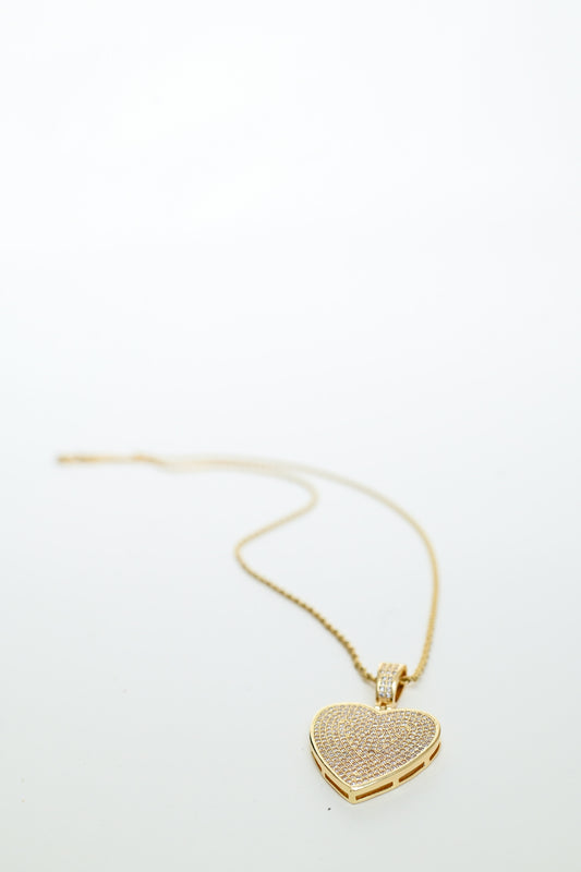 Heart Rhinestone Necklace "S"
