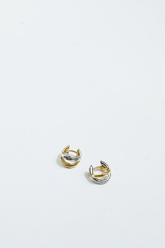Twist Double Tone Earrings