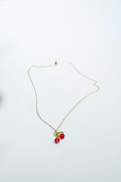 Delicate Cherry Necklace