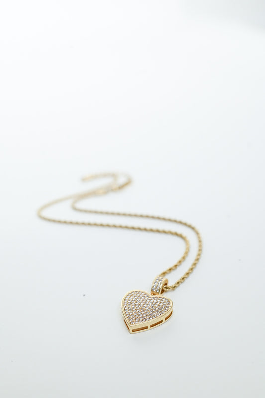 Heart Rhinestone Necklace "S"