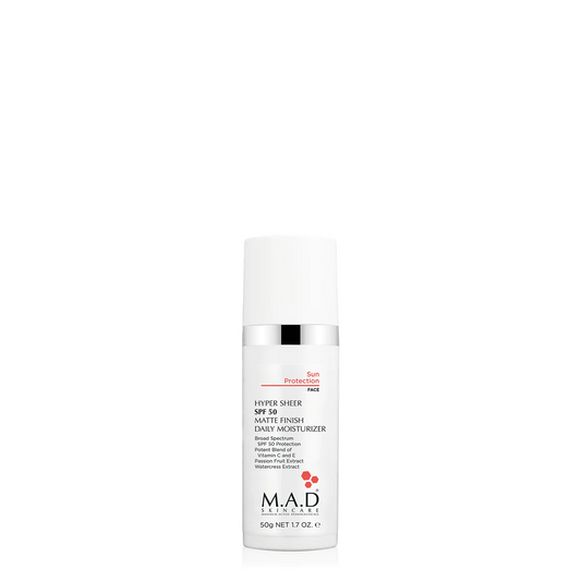 M.A.D Skin Care Hyper Sheer SPF 50 MATTE FINISH DAILY MOISTURIZER